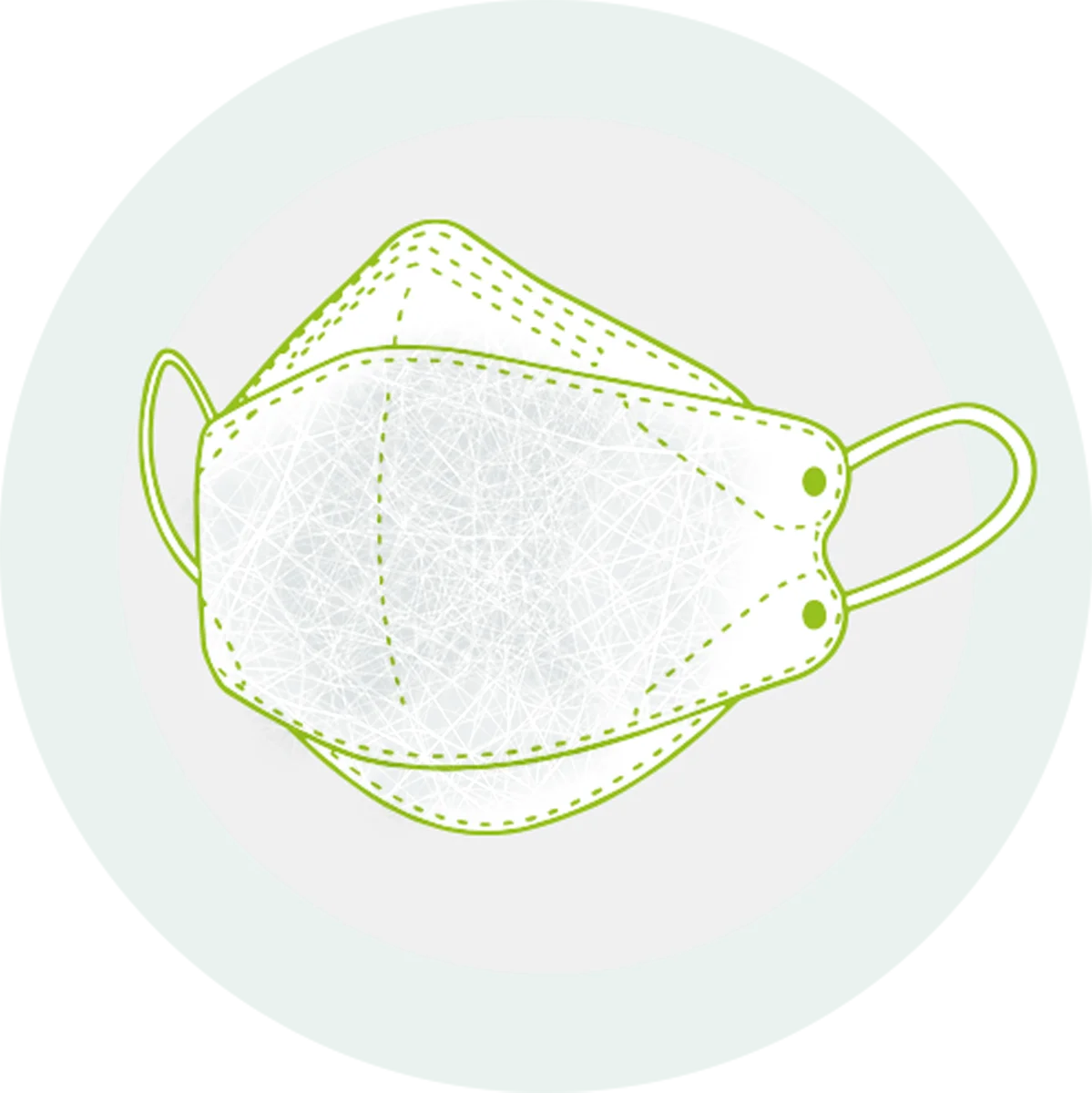 Fully biodegradable compostable Polylactic acid PLA BFE 99 EN14683 II for surgical/disposable-mask