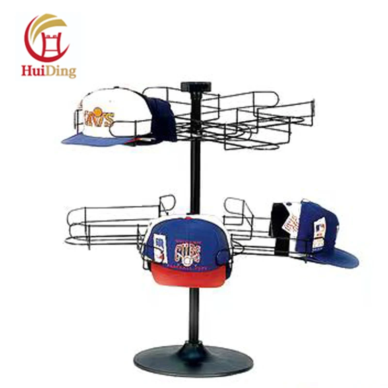 Customized Modern Floor Metal Freestanding Hat Wig Stand Display