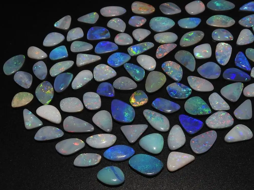 Australian Opal Doublet,cabochon,smooth,multi Fire,fancy Shape,for Making Jewelry,handmade,loose Stone,gemstone,pendent,natural