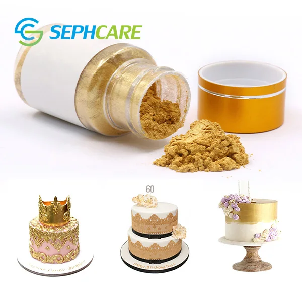 Bakery Ingredients Decorations cake sprinkles Gold Metallic Luster Dust powder Food Grade Pigments