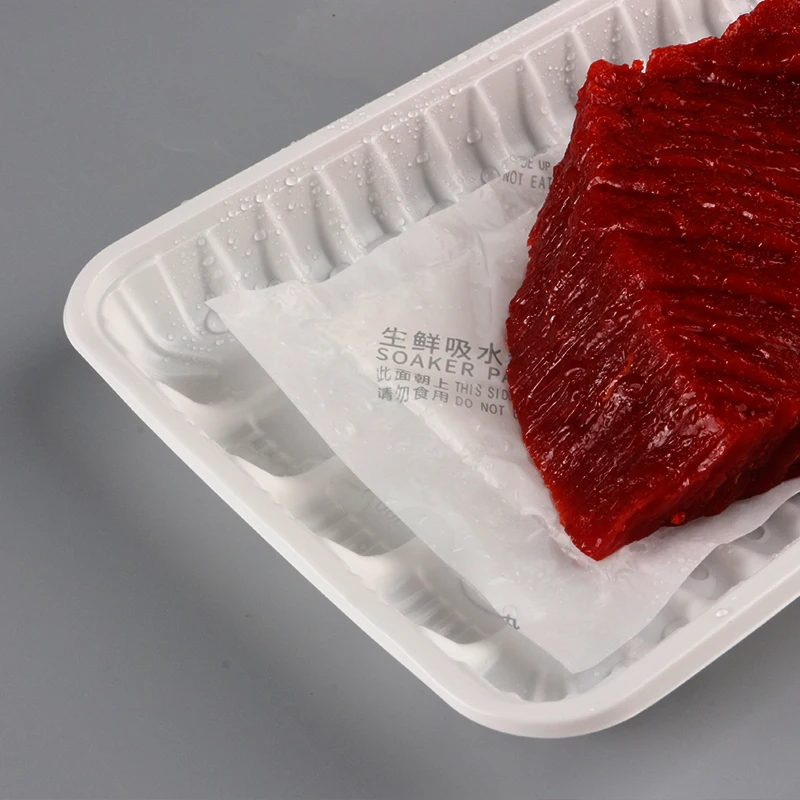 Absorbent soaker blood meat pads for food packaging