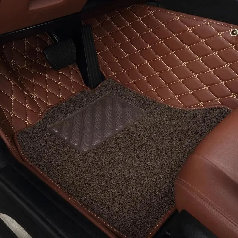 Car Auto Floor Mats Front Only Carpet Leather Universal Car Mats Front Foot Mat
