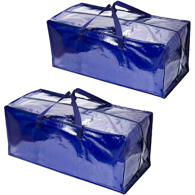 Heavy duty cloths storage recycled material PP PE woven extra large moving bags strong handles