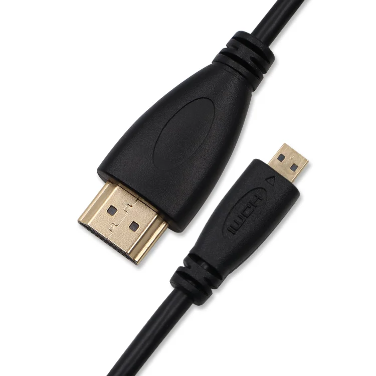 Vnew top seller black Stable gold plated 1080P High Speed Micro male to hdmi male hdmi cable for HDTV