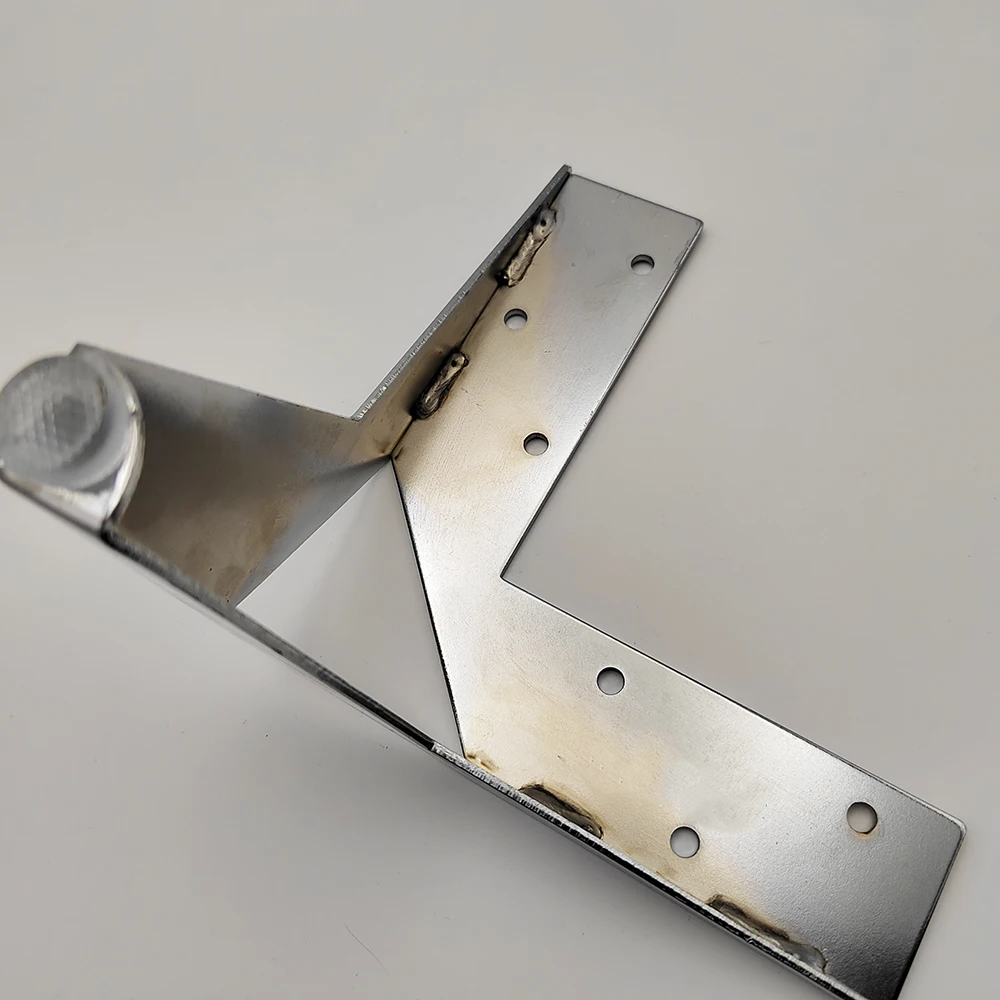 12cm High 409G Hollow Three-Pronged Chrome Plated Sofa Feet for Apartment Home Office Basement Wine Cellar 2.5mm Thickness