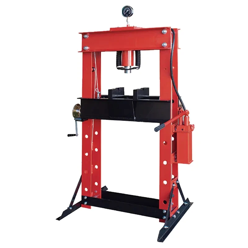 50T High Quality Red Manual Hydraulic Work Shop Press Gauge With CE