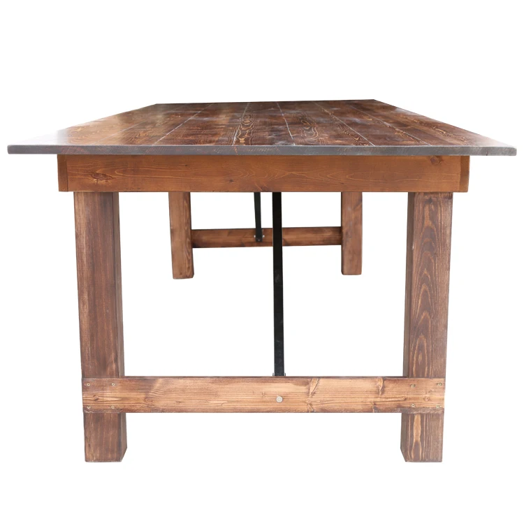 Wholesale new design solid pine wood folding farm dining table