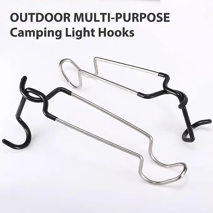 Factory Wholesale Outdoor Camping Stainless Steel Lantern Hook Portable Non-Slip Tent Lamp Hook Cup Holder for Fishing Hunting