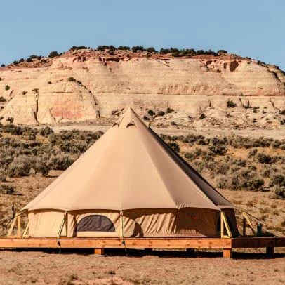 Acome Outdoor Cotton Canvas Yurt Tent Double Layer Canvas 4 Season Family Tent Luxury Event Bell Tent