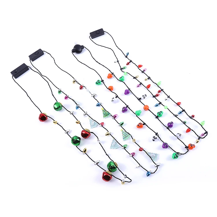 Beian Wholesale Custom Logo Led Christmas Light Necklace Party Decoration