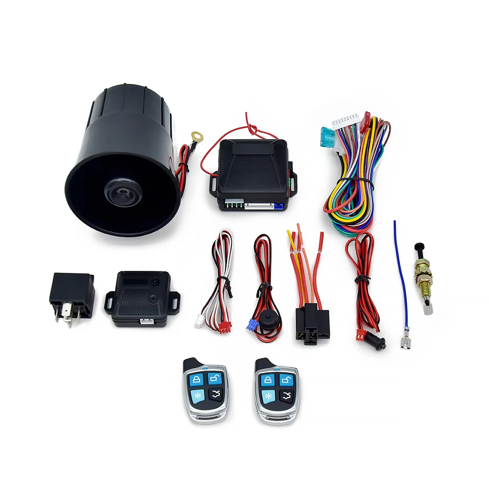 Wholesale Vehicle Immobilizer Kit Security Tracking Gps Tracker Car Alarm System OEM Universal Car Alarm One Way Black DC 12V