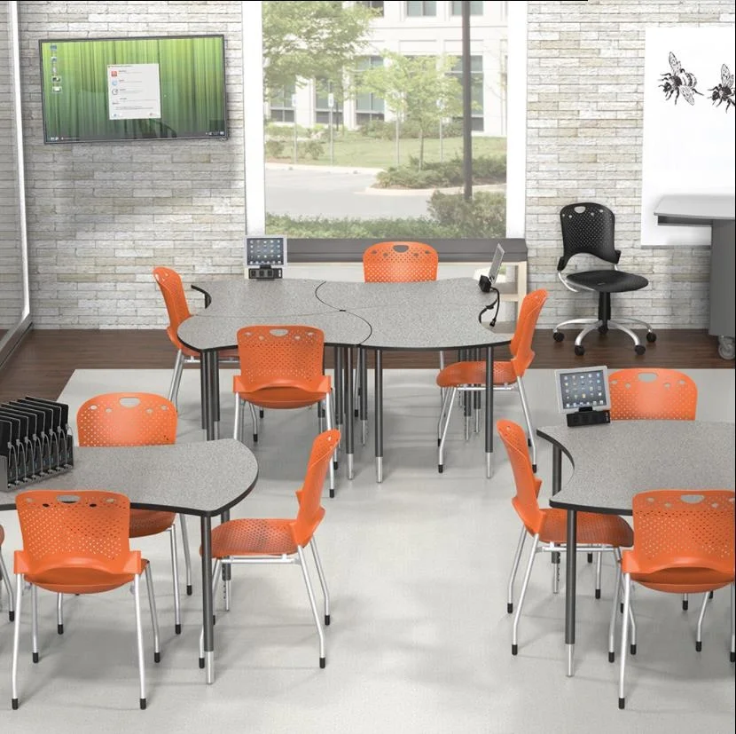 Excellent Suppliers Desk and Chair Sets/ Good Price High Quality Plywood Plastic Modern Education School Furniture, Students