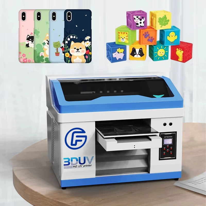 UV printer Flat panel small 3d embossed mobile phone case making card documents cloth leather glass bottle cup printing machine