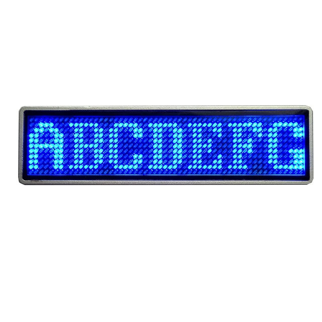 S1155 Different Color Programmable Scrolling led name badge with pin