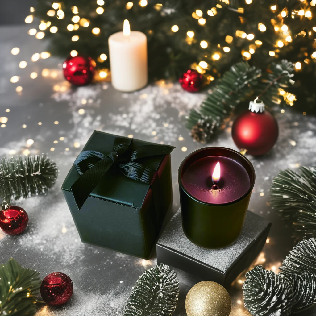 Custom Logo Luxury Candle Jar Set with Lid Coated Paper Folding Gift Box Stamping and Embossing Handling for Packaging