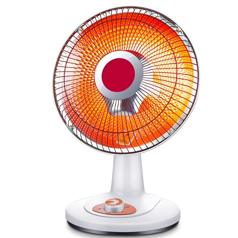 Fan Shaped Electric Heater Household Halogen Heater Home Indoor Use Thermostat Table Heaters 600W