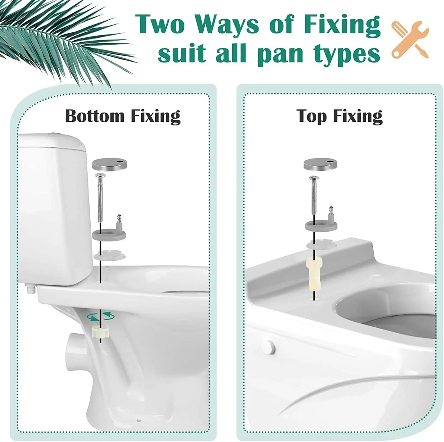 Быстроразъемное сиденье для унитаза с мягким механизмом закрытия, Легкое крепление сверху и снизу