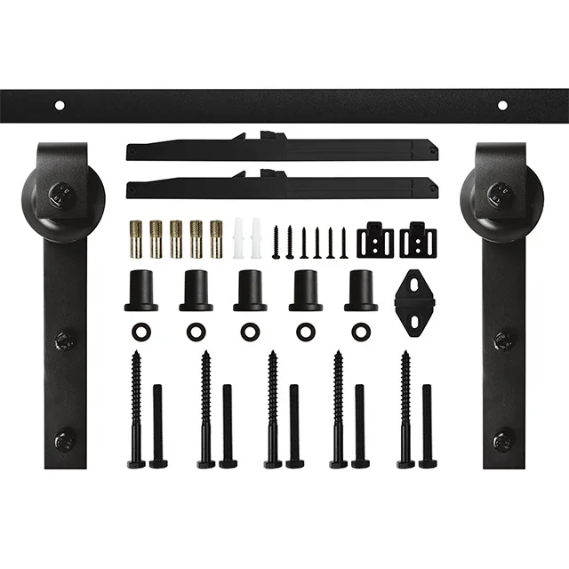 Custom Size American Popular Wooden Door Warehouse Barn Door Roller Black Coating Sliding Door Roller