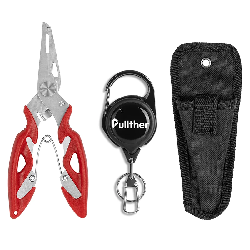 Pullther high-quality aluminum alloy color open-loop fishing pliers, multifunctional fishing gear tools, fishing stuff