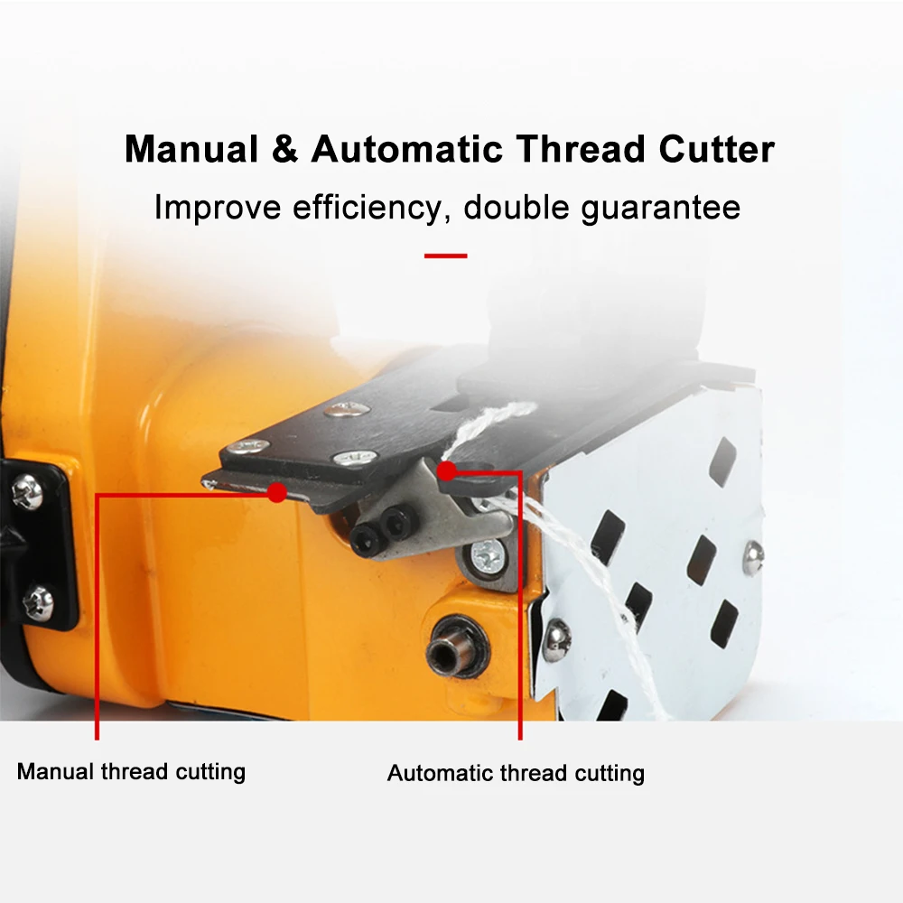 Double needles portable bag sewing machine/handheld bag closing machine /factory supply bag sealing machine