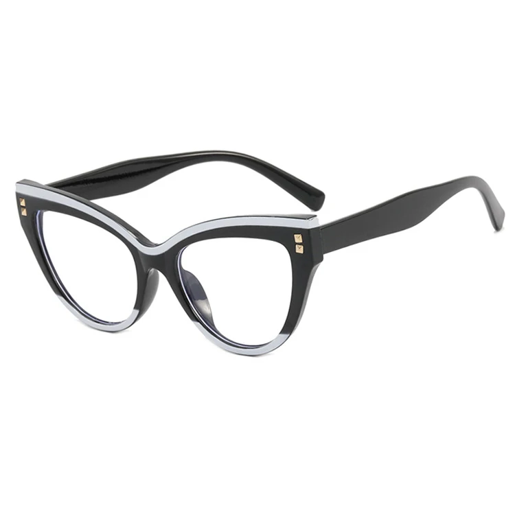 Oversized Eyeglass Frames Fashion Anti-Blue Light Computer Glasses Women Prescription Optical Frame Myopia Cat Eye Sunglasses