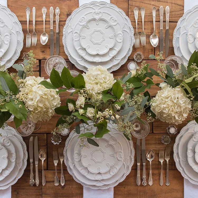 2020 New design 4pcs bone china wedding ceramic dinner sets