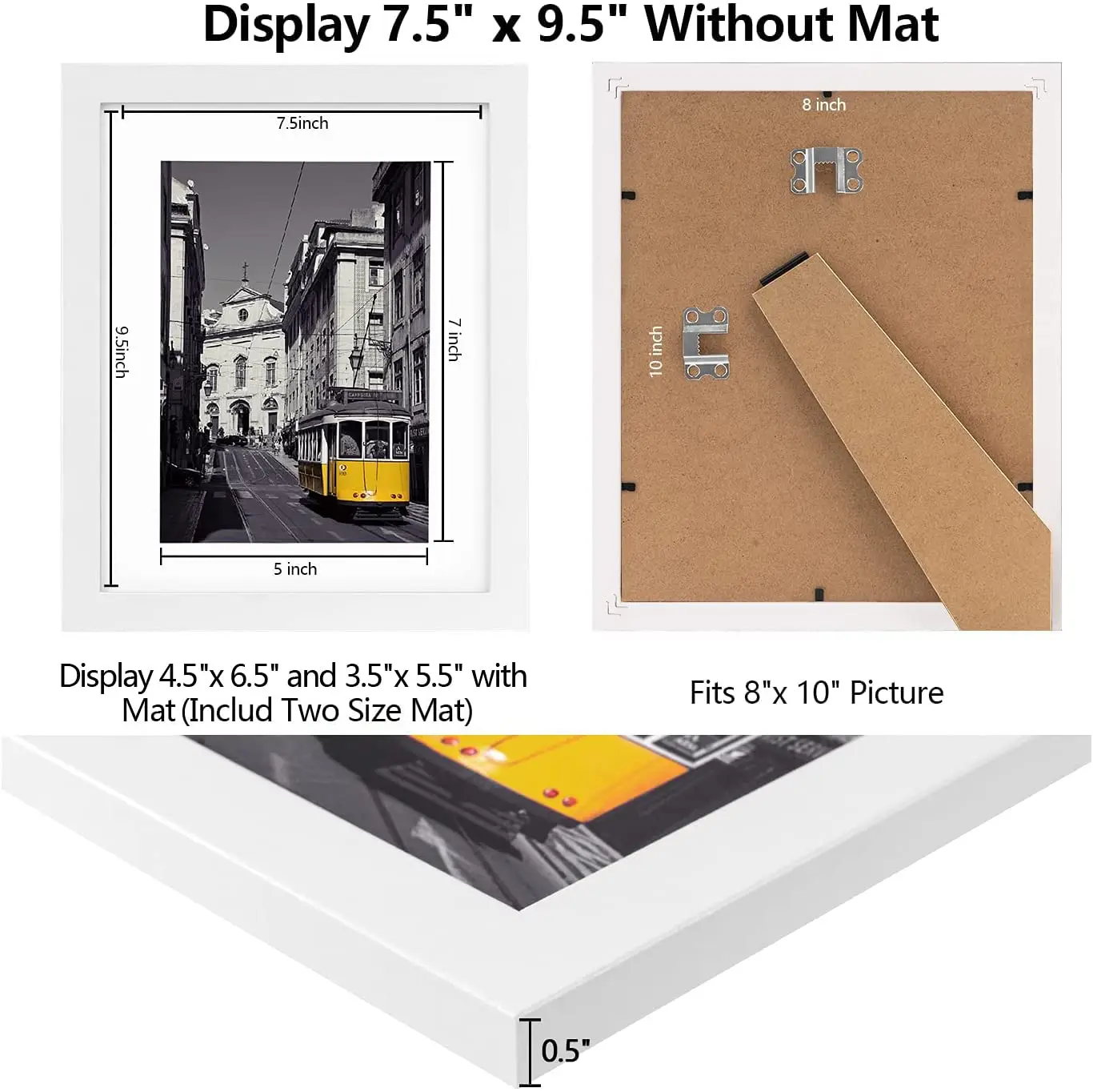 wholesale Hot Sale 4X6 8X10 11X14 12X16 16X20 4X4 6X6 8X8 10X10 black and white photo frames designs personalized picture frame