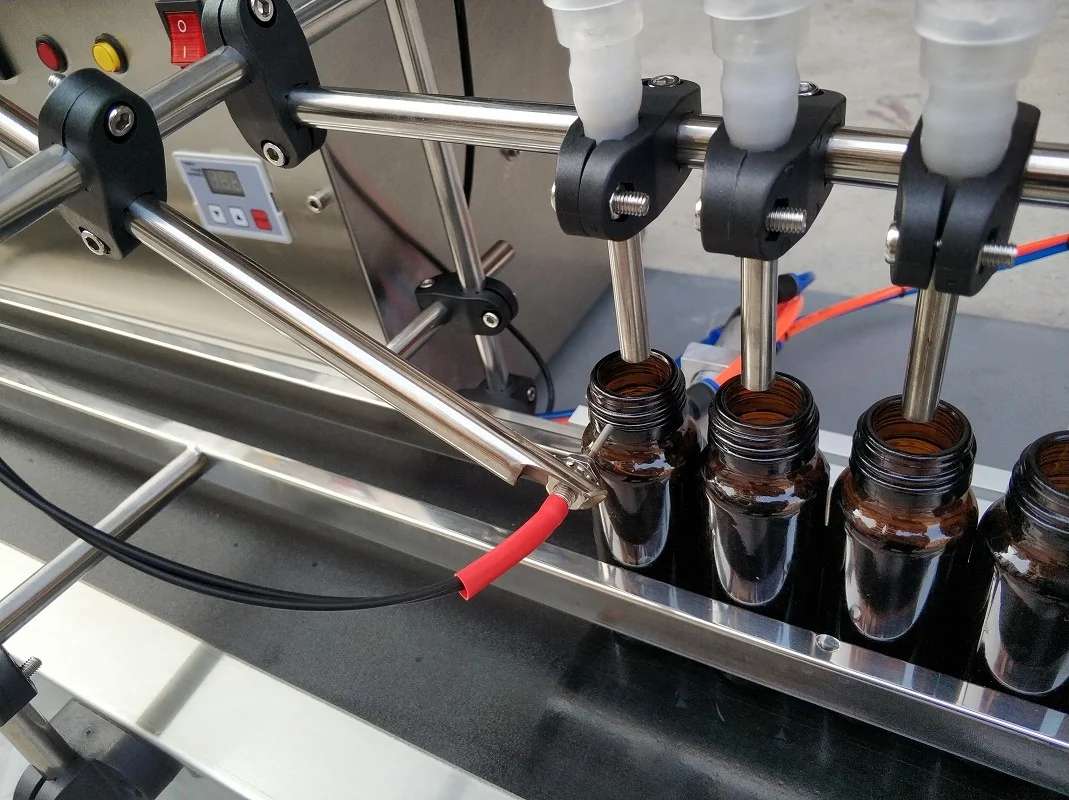 Full Automatic Desktop  With Conveyor Beverage Milk Perfume Filling Machine Water Filler CNC Liquid Oil Filling Machine