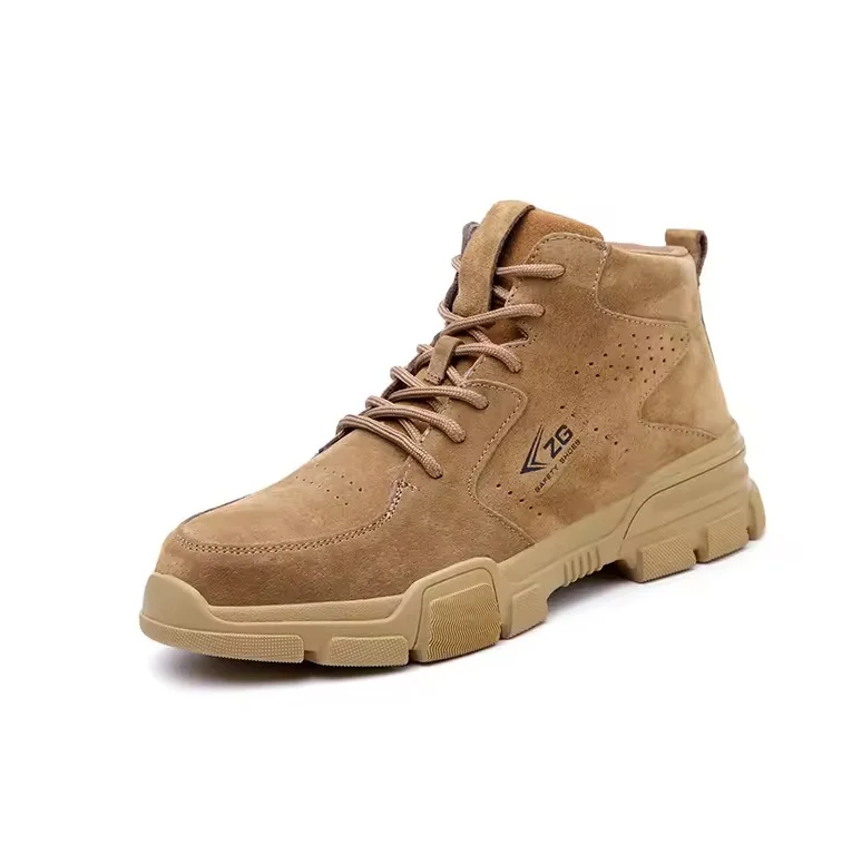 2024 New Styles American Industrial Men Leather Rubber Engineering Steel Toe Cap Boots Women Safety Shoes