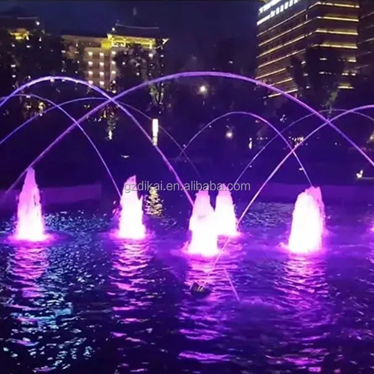 High Quality Wholesale Art Lighted Colorful Laminar Jet Pool Fountain