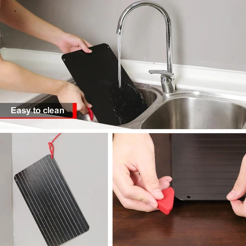 Kitchen Defrost Tray Fast Defrosting Plate Rapid Food Thawing Tray Fast Defrosting with No Electricity Heating for Frozen Meat