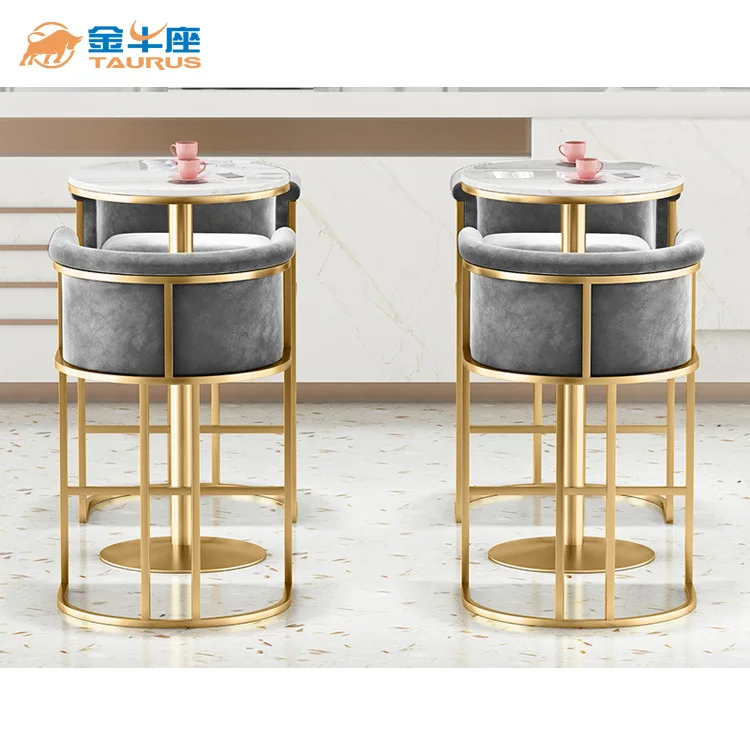 Wholesale nordic modern backrest bar stools high stools high chairs bar chairs gold bar stools for kitchen