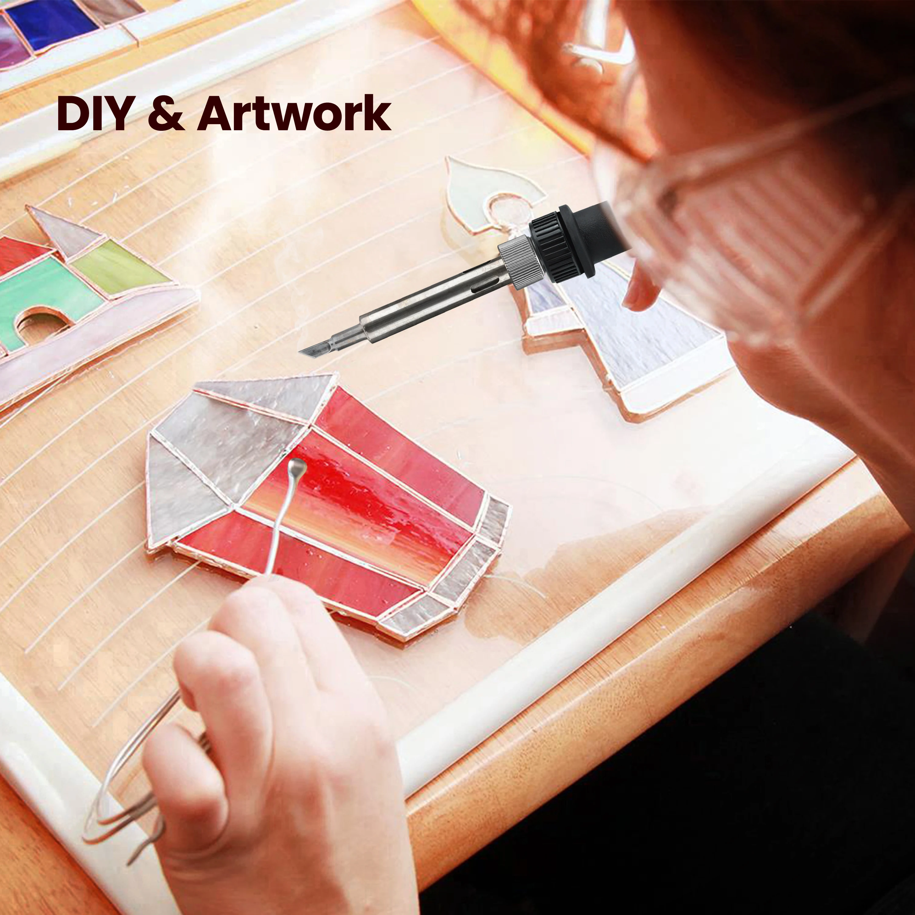 KAIWEETS 2 IN 1 Electric Soldering Station Rework Station hot air gun Welding Repair Soldering Iron Tools