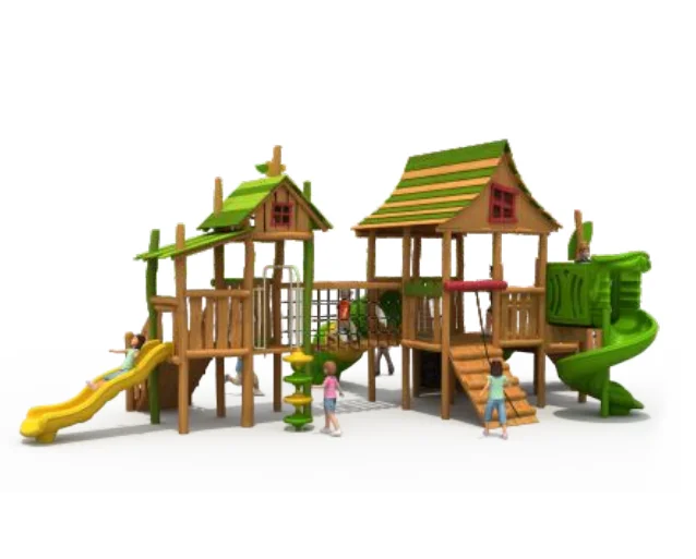 Solid Wood Material Montessori School Kids Outdoor Play Ground Equipment for Sale