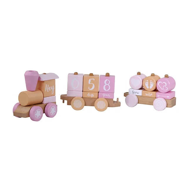 Baby Age Months Wood Photo Prop Wooden Number Month Block for Babies Pictures