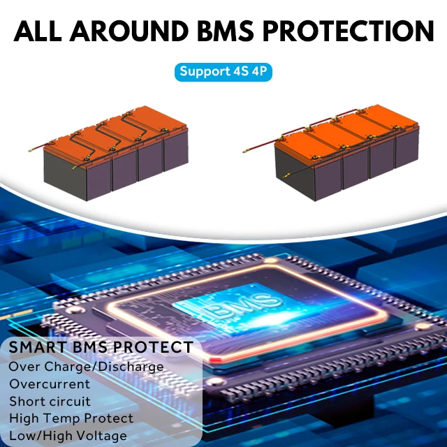 Смарт-приложение Водонепроницаемая солнечная батарея Power Bank литий-ионная Station12V 200Ah 300Ah 400Ah 12 8 V 100Ah Lifepo4