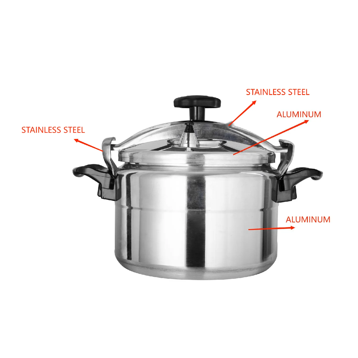 Tornado Multi Kitchen Pressure Pot Polish Aluminum High Pressure Cooker for Home Use