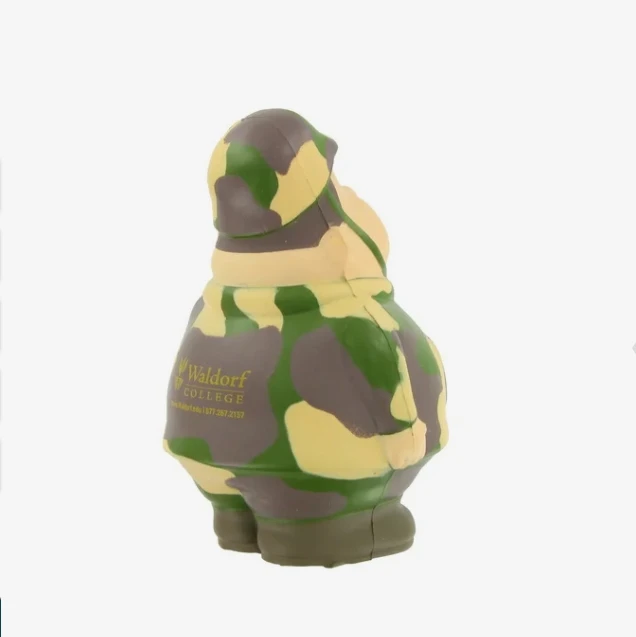 High quality customized logo promotional Imprinted Marketing Army Bert Stress Relievers