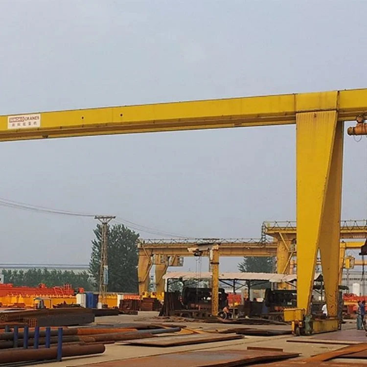 Industrial 30 Ton Single Beam Gantry Crane with Hoist Engine Motor Powered Gearbox Bearing Core Components Construction Industry
