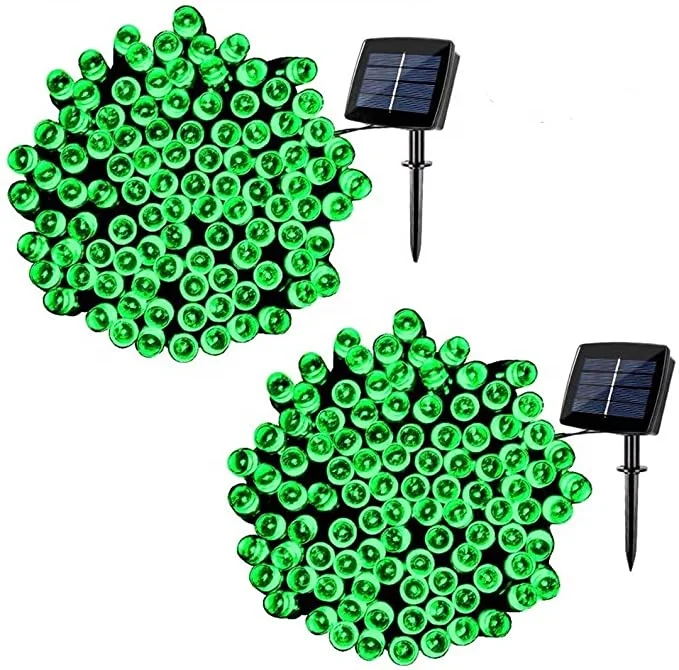  Hot Sell 2 Pack 72ft 200LED Solar Powered String Lights Fairy Outdoor Waterproof for Christmas Patio