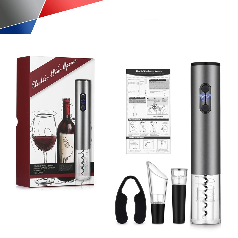 Portable Automatic Stainless Steel Wine Bottle Opener Set