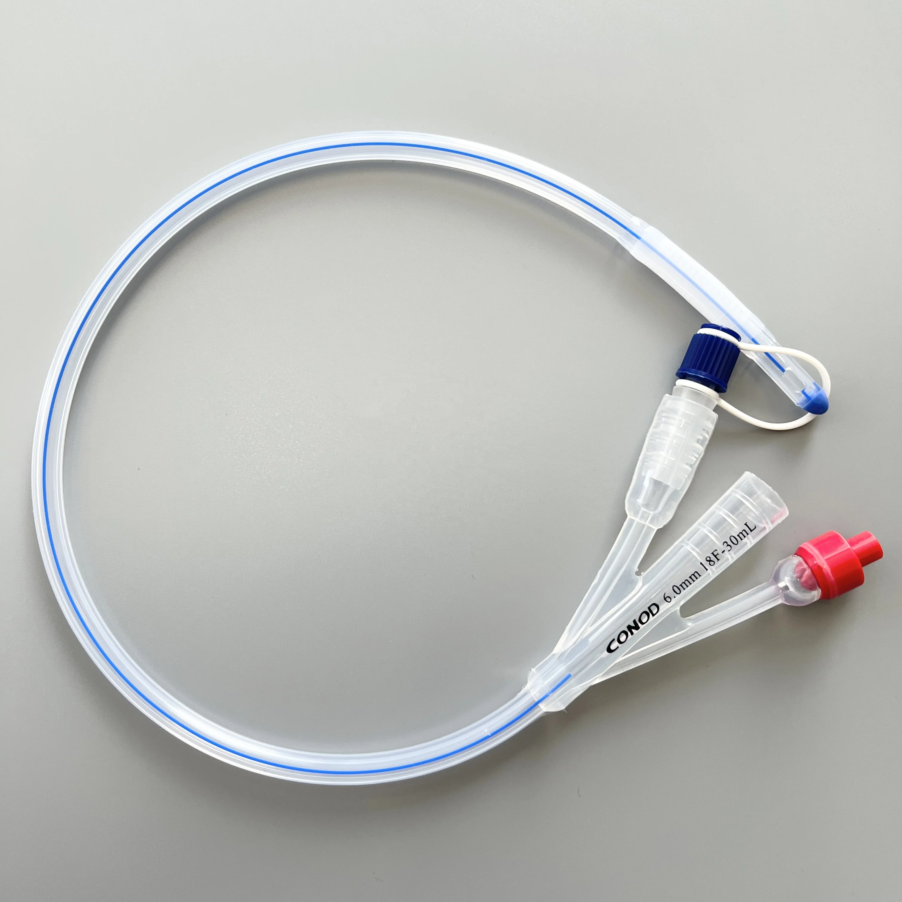 Disposable Urethral Catheter Three Way Different Sizes Silicone Urinary Foley Catheter with 30ml Balloon