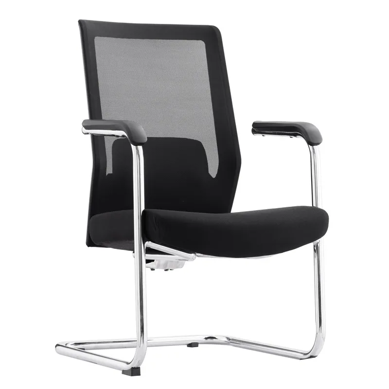 New arrival high quality mesh upholstery chrome arch shape steel legs mesh guest chair