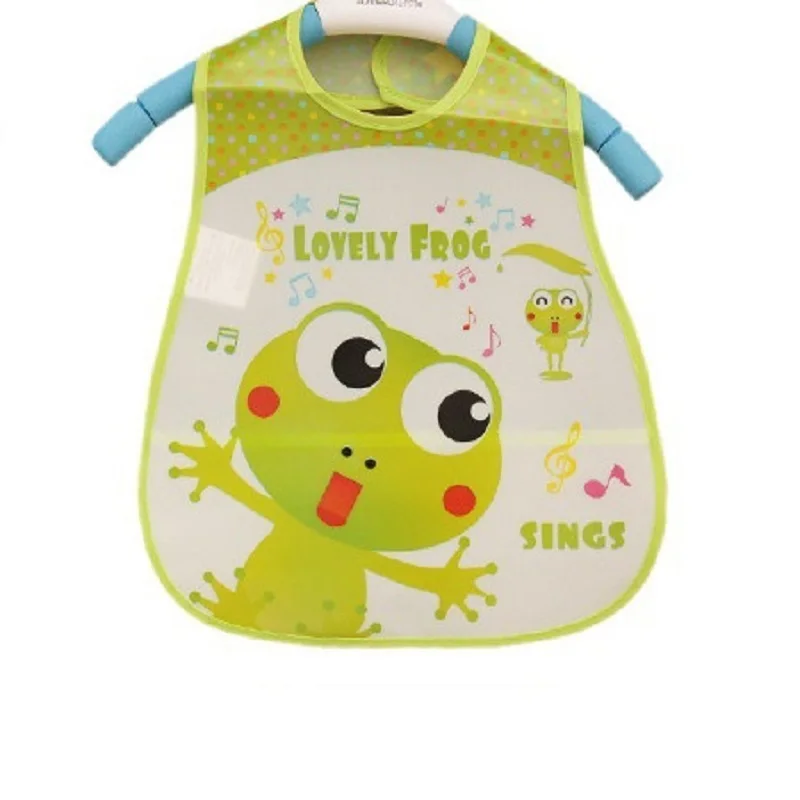 Waterproof baby drool bib Peva bib Colorful animal print baby drool bib