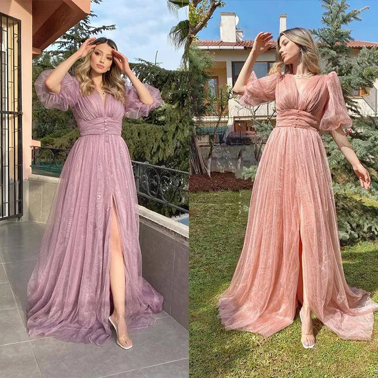 Sexy Lace Long Sleeve Prom Wedding Dress Backless Dress New Swing Skirt quinceanera dress