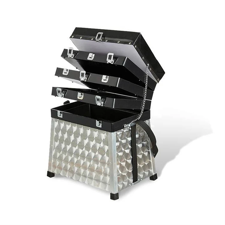 Wholesale Price Aluminum several layers fishing seat box tackle box
