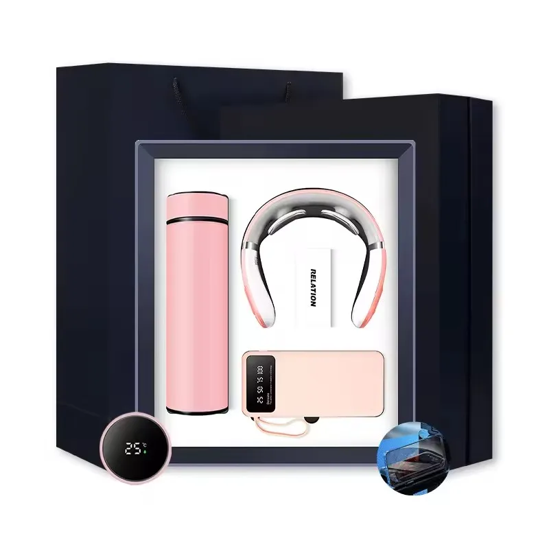 3 в 1 вакуумная колба для шеи массажер Power bank с подставкой телефона Роскошный деловой приветственный набор