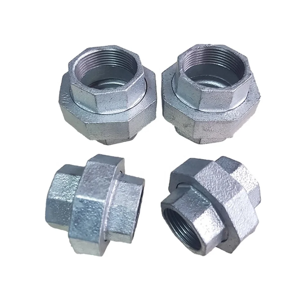 High Quality Coated Galvanize B.S.Thread Pipe Fittings Union Fitting Stainless Steel 45 90 Degree Elbow
