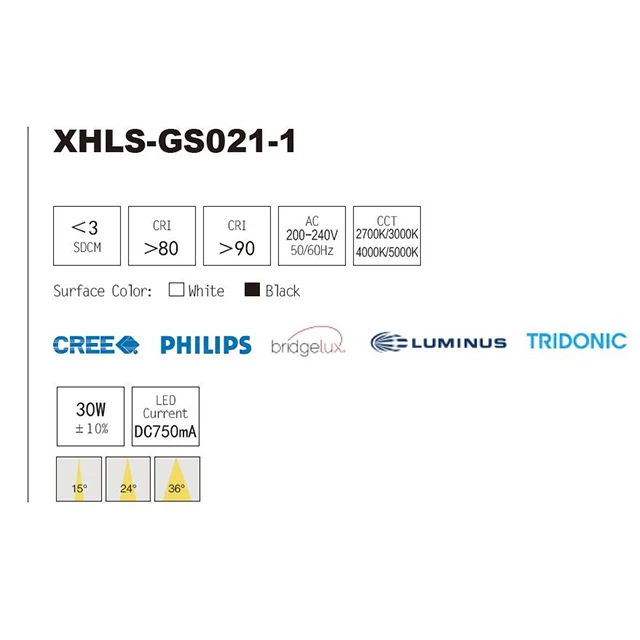 
Hot Product Commercial 30w Square Aluminum Adjustable Recessed Ceiling Spot Downlight Cob Led Grille Light 