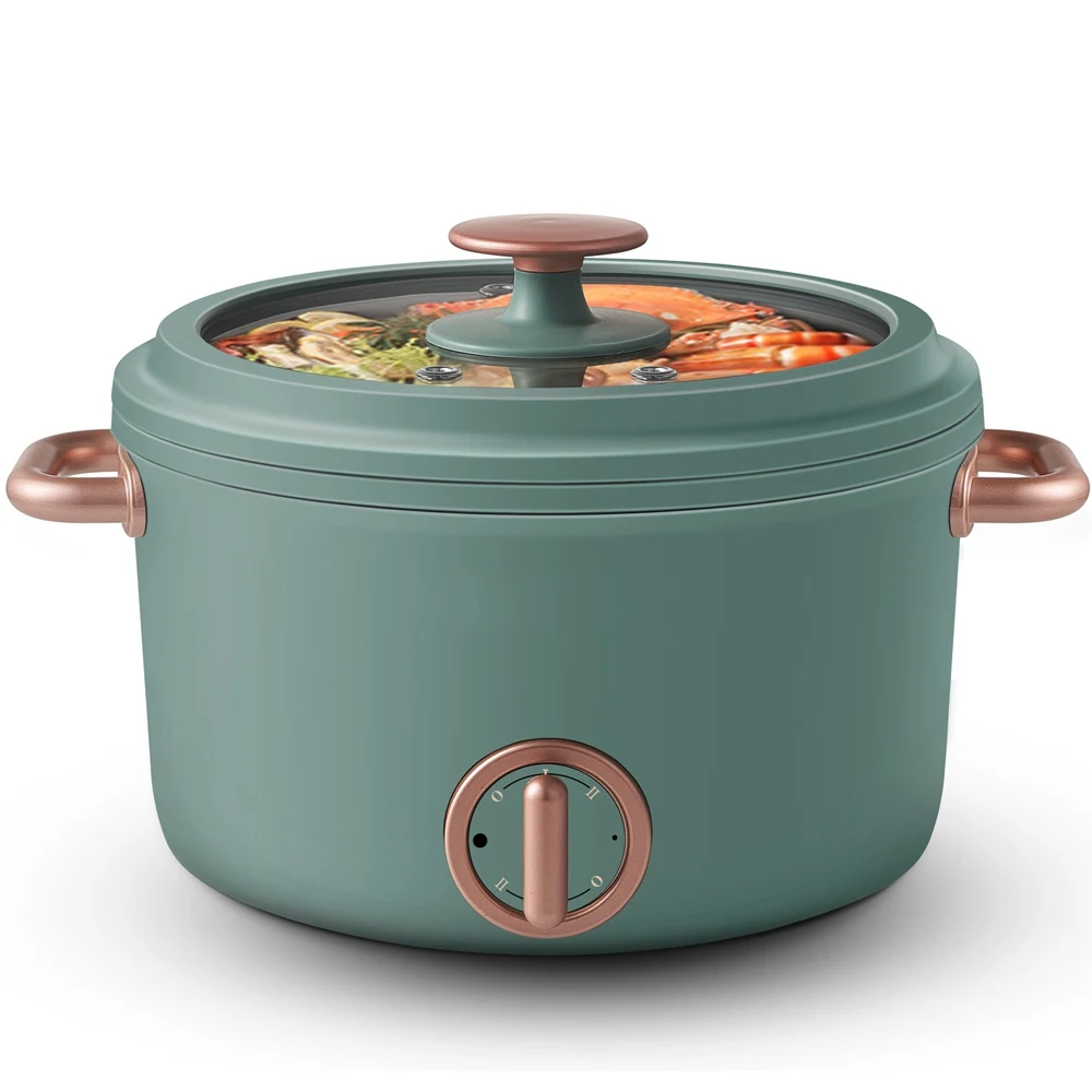  Hytric electric hot pot 2.5L portable non-stick coating frying pan dual power control multi-function rice